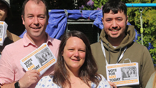 Joe Barratt with his new Lib Dem colleagues