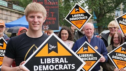 Neil and fellow Lib Dem campaigners